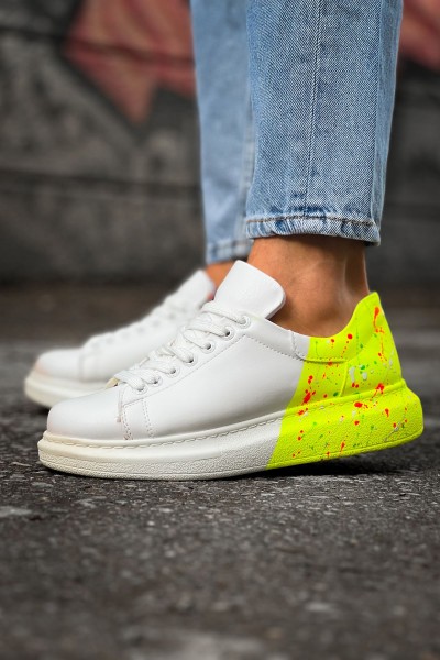 CH254 - CBT Pittura Erkek Ayakkabı 502 NEON SARI TOPUK SPLUSH