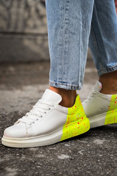 CH254 - CBT Pittura Erkek Ayakkabı 502 NEON SARI TOPUK SPLUSH