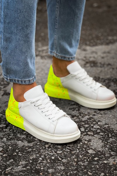 CH254 - CBT Pittura Erkek Ayakkabı 502 NEON SARI TOPUK SPLUSH