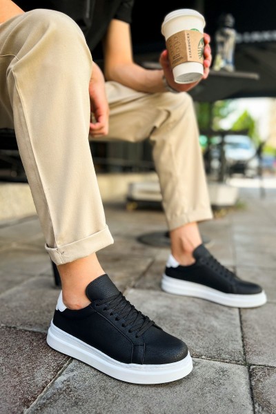 CH979 - Santoni GBT Spor Erkek Ayakkabı SIYAH/BEYAZ CH979 - Santoni GBT Spor Erkek Ayakkabı SIYAH/BEYAZ