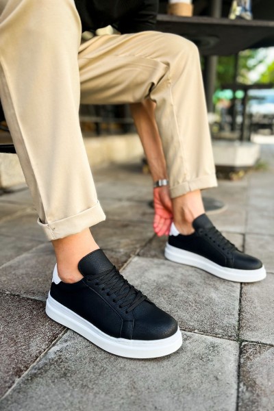 CH979 - Santoni GBT Spor Erkek Ayakkabı SIYAH/BEYAZ CH979 - Santoni GBT Spor Erkek Ayakkabı SIYAH/BEYAZ