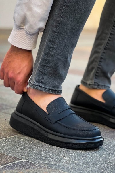 Robert - RS615 Siyah  Erkek Loafer Ayakkabı SIYAH ST